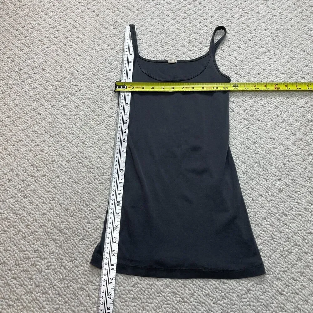 J.Crew Tank Top Shirt Girls Medium Dark Gray Charcoal Sleeveless Comfort Cotton